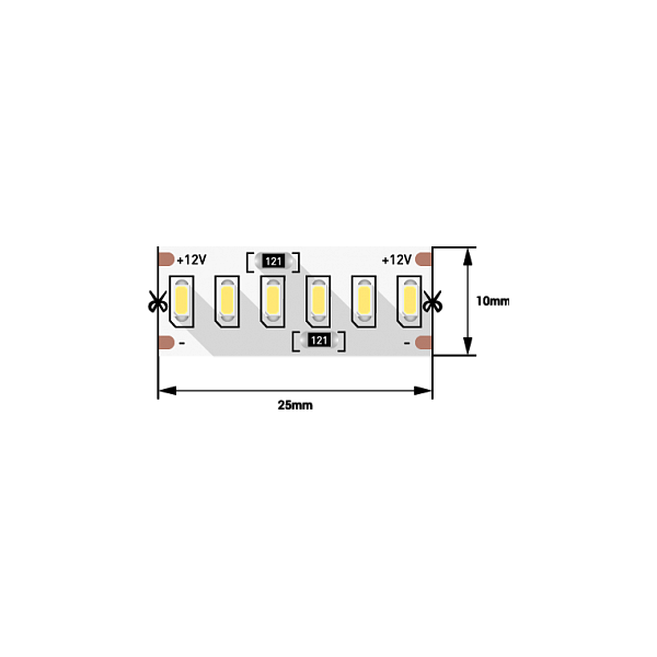 Лента светодиодная SWG стандарт 3014, 240 LED/м, 24 Вт/м, 12В , IP20, Цвет: Холодный белый