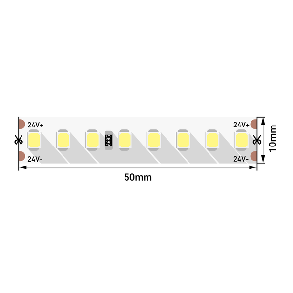 Лента светодиодная DSG2835 160L-V24-IP33, 3000K, 5W/m, LUX (5м)