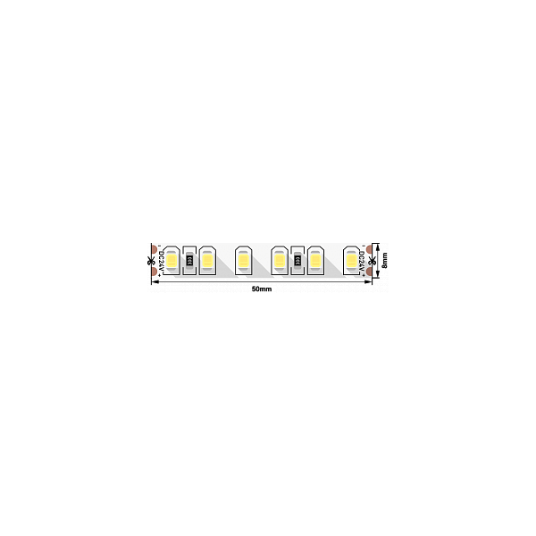 Лента светодиодная стандарт SMD2835, 120 LED/м,  9,6 Вт/м, 24В  Открытая (IP20) Нейтральное бело, 3М