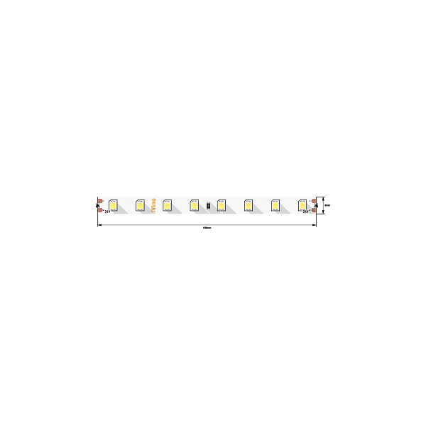Лента светодиодная SWG PRO ПРО 2835, 80 LED/м, 7,2 Вт/м, 24В , IP20, Цвет: Теплый белый