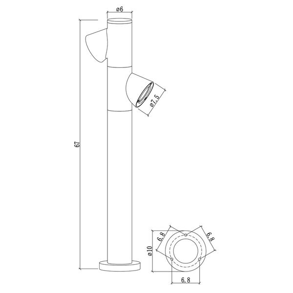 Ландшафтный светильник Arte Lamp BROOKLYN A2063PA-2BK