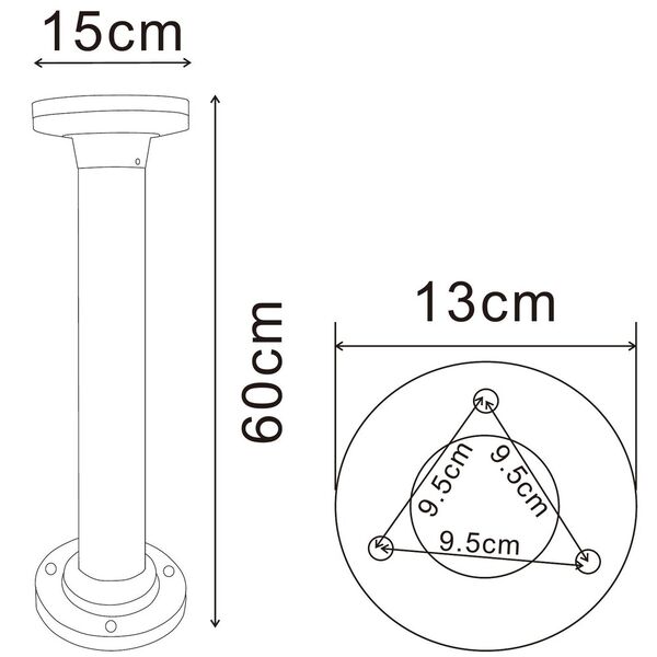 Ландшафтный светильник Arte Lamp AMSTERDAM A1212PA-1BK
