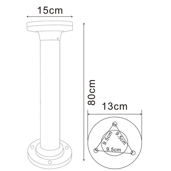 Ландшафтный светильник Arte Lamp AMSTERDAM A1213PA-1BK