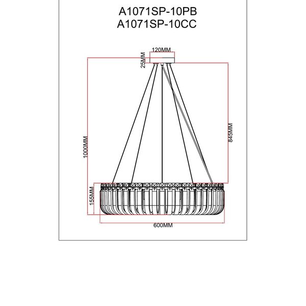 Подвесная люстра Arte Lamp MAYOTTE A1071SP-10CC