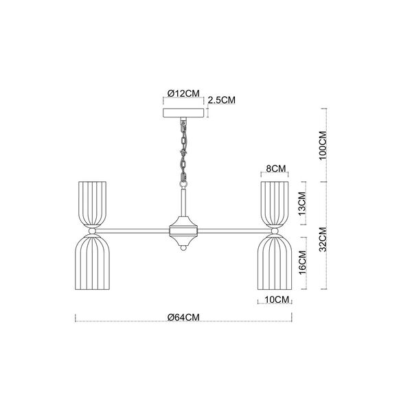 Подвесная люстра Arte Lamp CHARM A1623LM-10GO