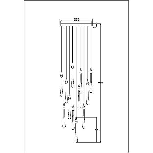 Каскадная люстра Arte Lamp RAINDROP A1803LM-36PB