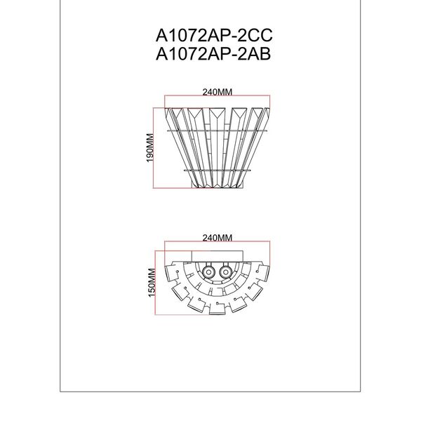 Настенный светильник Arte Lamp FLORIZEL A1072AP-2CC