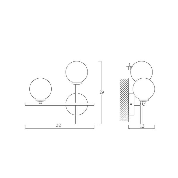 Бра Arte Lamp BOLLA-PICCOLO A3989AP-2AB