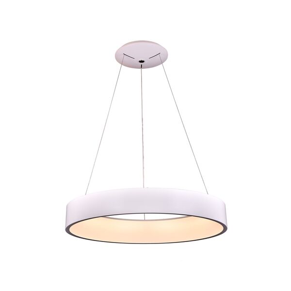 Подвесной светильник диммируемый КРЕЙС белый [D60 h120 Led 72W (3000-6000K) с пультом ДУ]