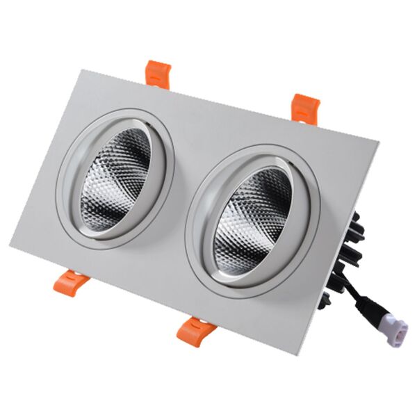 Светильник встраиваемый белый [w23*12 Led 2*12W (4000K)]