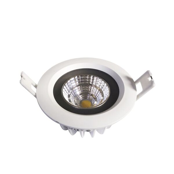 Светильник встраиваемый белый [d9 h6,5 Led 7W (4000K)]
