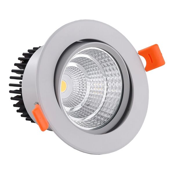 Светильник встраиваемый белый [d10,5 h7 Led 10W (4000K)]