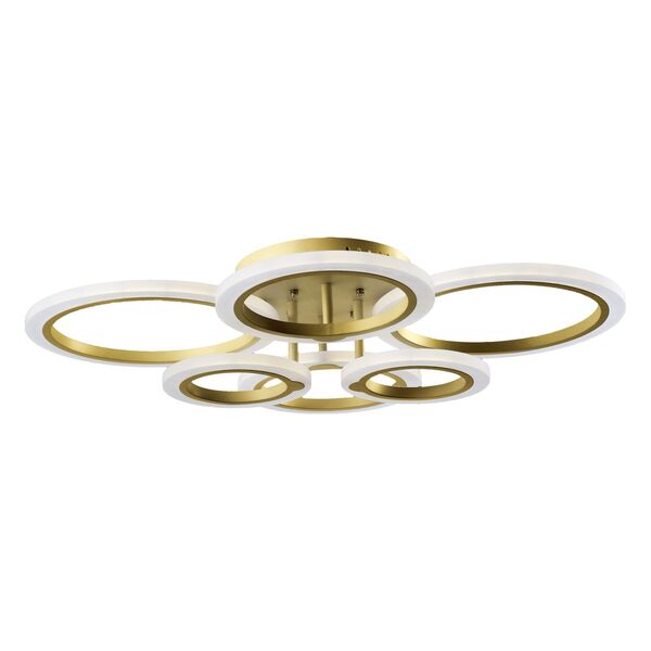 Люстра САГА [матовое золото d81*61 h13 Led 66w (3000K)]
