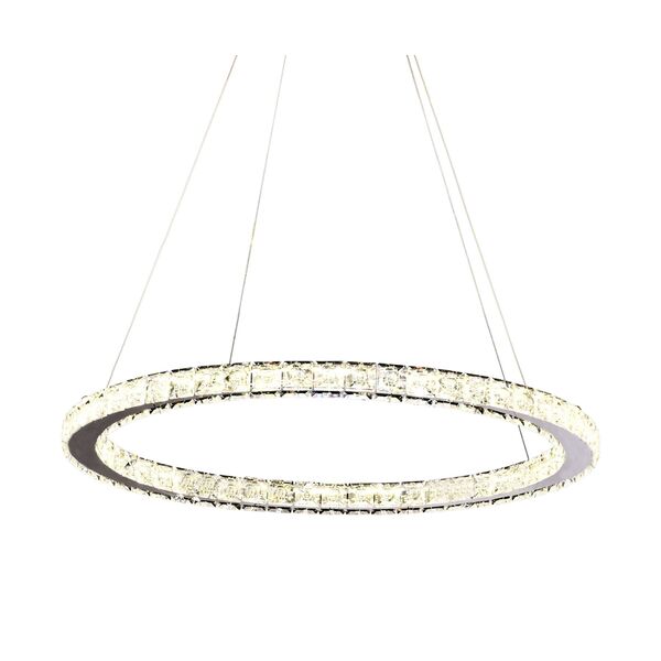 Подвесной светильник ТОР-КРИСТАЛЛ хром [h120 d50 Led 36w (3000-6000K) с пультом ДУ]