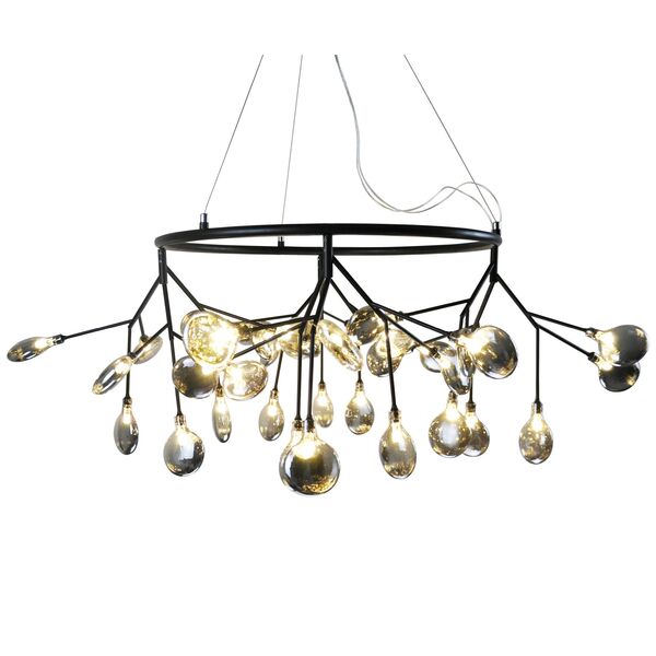 Люстра ВЕТТА [черная (серые плафоны) d90 h40 G4 72W (Led)]