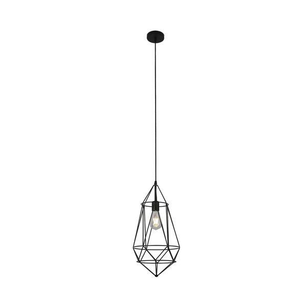 Подвесной светильник КАМА черный [d25 h80 E27 1*40W]