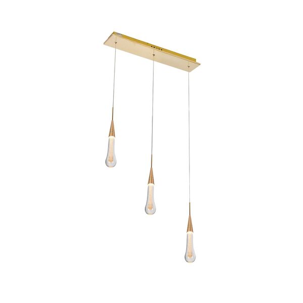 Подвесной светильник ГУТТА [золото w50*7 h150 Led 9W (3000k)]