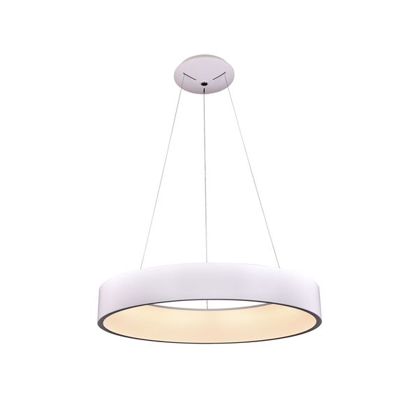 Подвесной светильник КРЕЙС белый [D80 h10 Led 48W (4000K) с пультом ДУ]