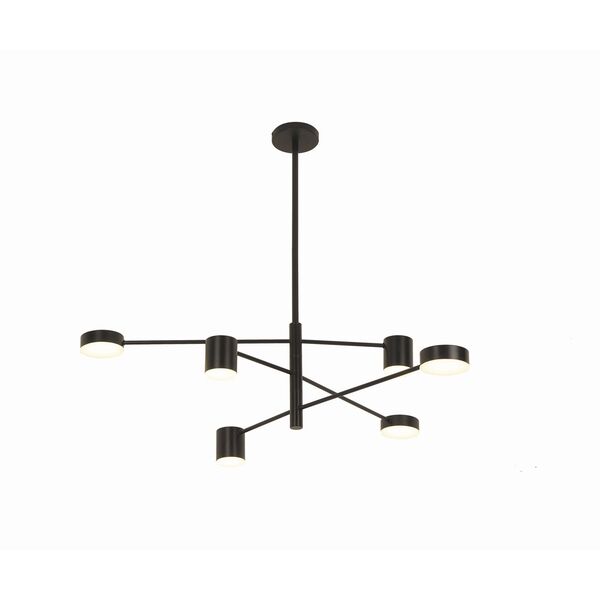 Люстра МЕКЛИ [черный d75 h90 Led 3*6W+3*8W (4000К)]