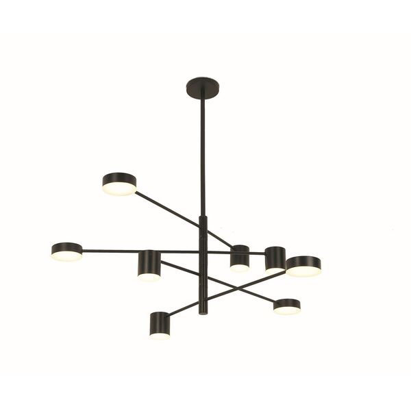 Люстра МЕКЛИ [черный d75 h90 Led 4*6W+4*8W (4000K)]