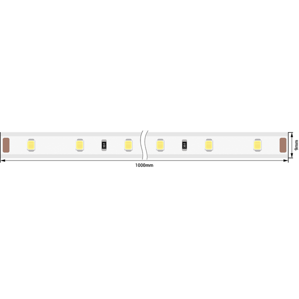 LT360-Y-100Лента светодиодная 220, SMD3528, 60LED/м, кат  100м, 4,8 Вт/м, IP68, Желтый