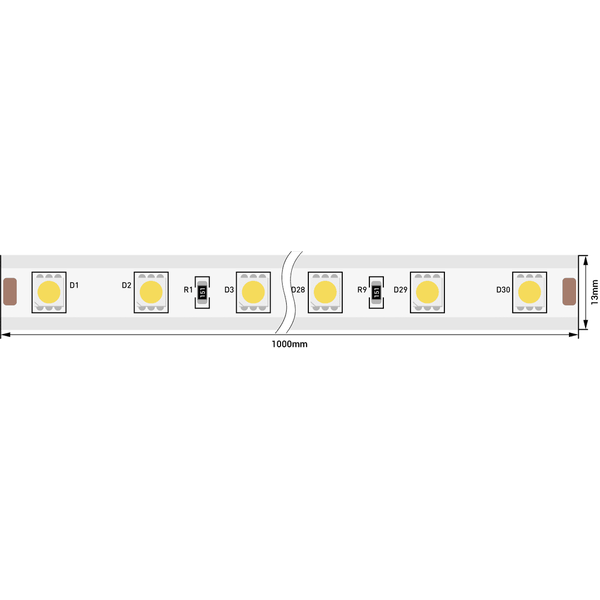 LT560-Y-50Лента светодиодная 220, SMD5050, 60LED/м, кат  50м, 14,4 Вт/м, IP68, Желтый  (Желтый)