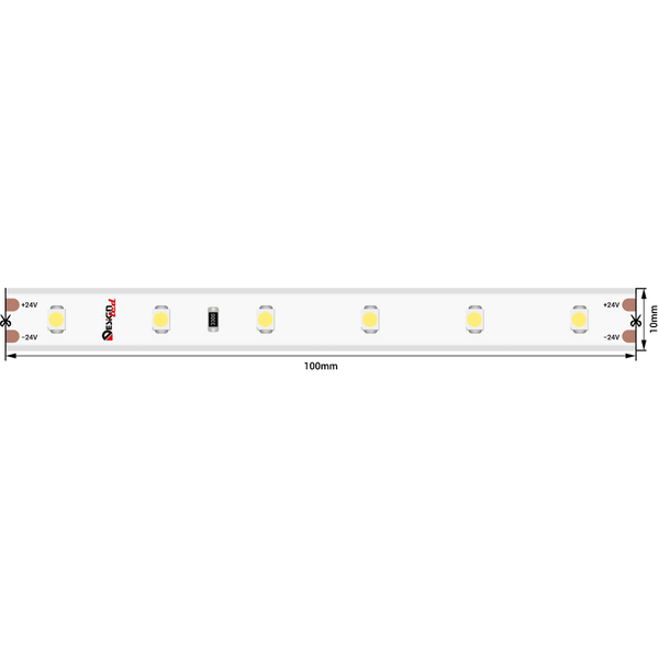 DSG360-24-WW-65Лента светодиодная LUX, 3528, 60 LED/м, 4,8 Вт/м, 24В, IP65, Теплый белый (2700КK)