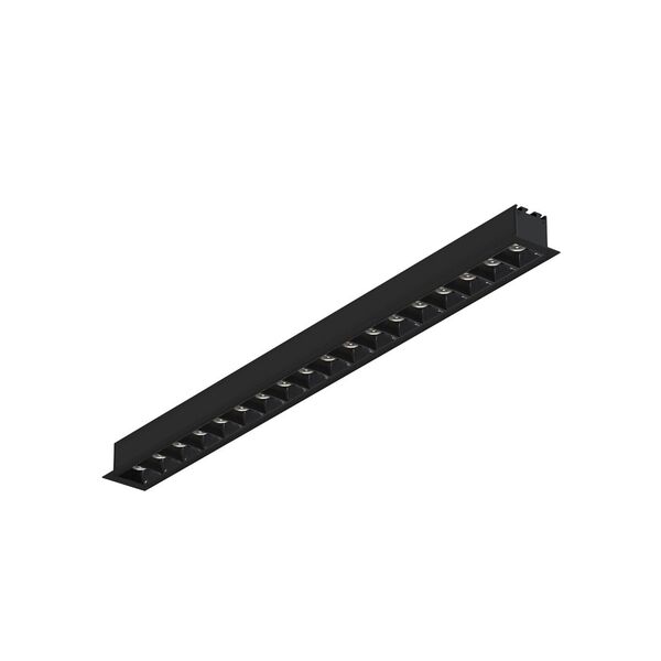 Donolux Led св-к встраиваемый, 18W, 494х48мм, H36мм, 1386Lm, 48°, 3000К, IP20, корпус черный, черные модули, блок питания AC/DC 24V в комплекте