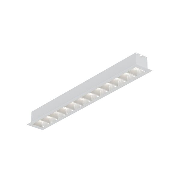 Donolux Led св-к встраиваемый, 12W, 335,2х48мм, H36мм, 975Lm, 34°, 3000К, IP20, корпус белый, белые модули, блок питания AC/DC 24V в комплекте