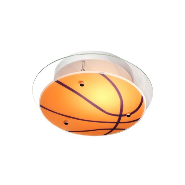 Настенно-потолочный светильник Donolux BABY [декор баскетбол, разноцветное стекло, диам 32см, выс 11]