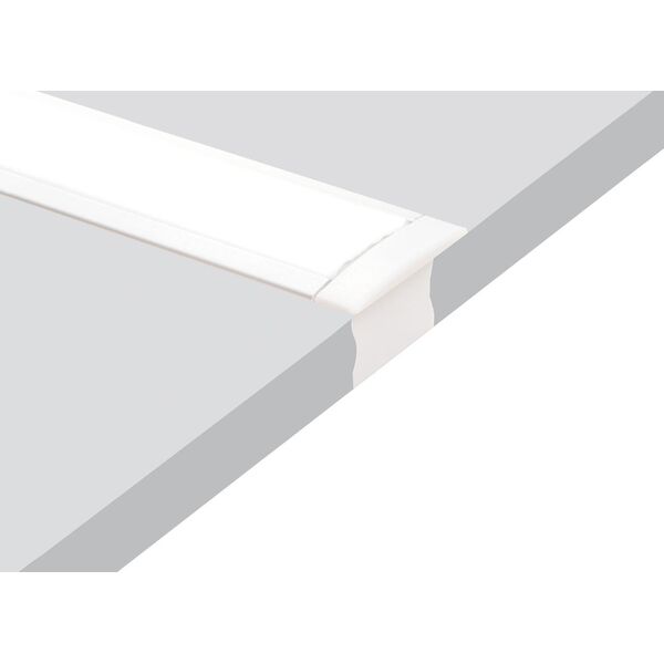 Donolux врезной алюминиевый профиль, 2 метра, [габариты в сборе: 23х14,5х2000 мм. Белый матовый, RAL9]