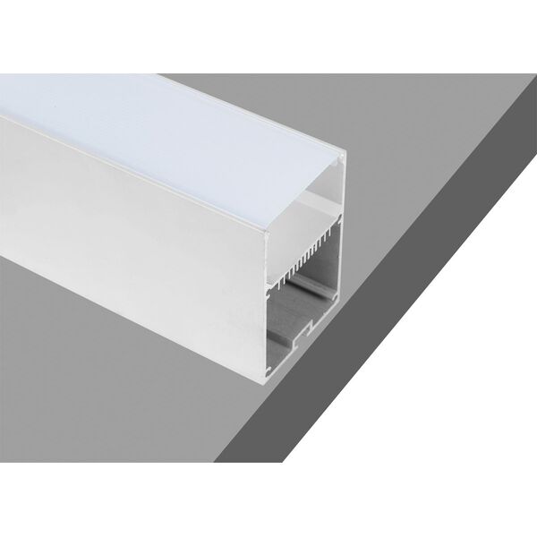 Donolux накладной алюминиевый профиль, 2 метра, [габариты в сборе: 50х73х2000 мм. Белый матовый, RAL9003]