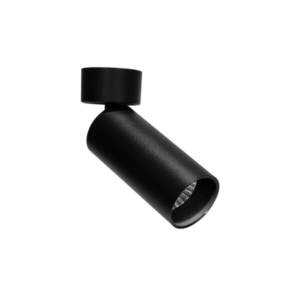 Donolux Led св-к накладной, [поворотный 20Вт, D74хH225мм, 1596Лм, 38°, 3000К, IP20, Ra >90, черный RAL9005,блок питания в комплекте]