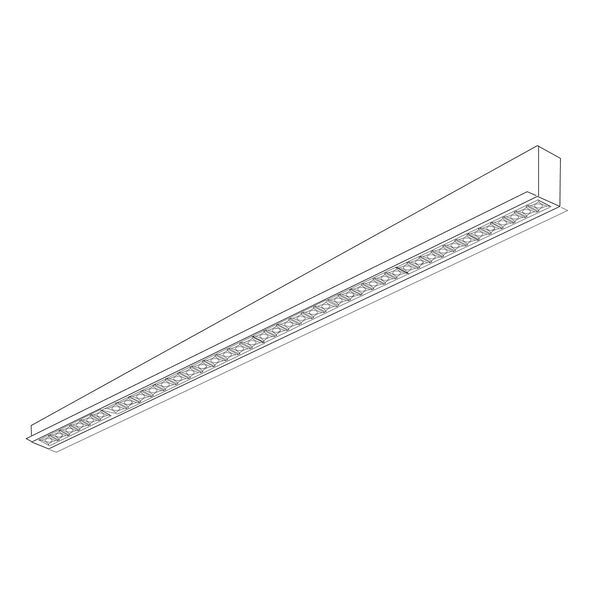 Donolux Led св-к встраиваемый, 72W, 1925х48мм, H36мм, 5544Lm, 48°, 3000К, IP20, корпус черный, черные модули, блок питания AC/DC 24V в комплекте