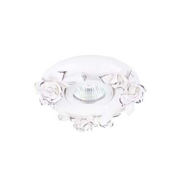 Светильник Donolux встраиваемый [керамика, неповоротный MR16,max 50w GU5,3 D 135 H 70, белый+серебро]