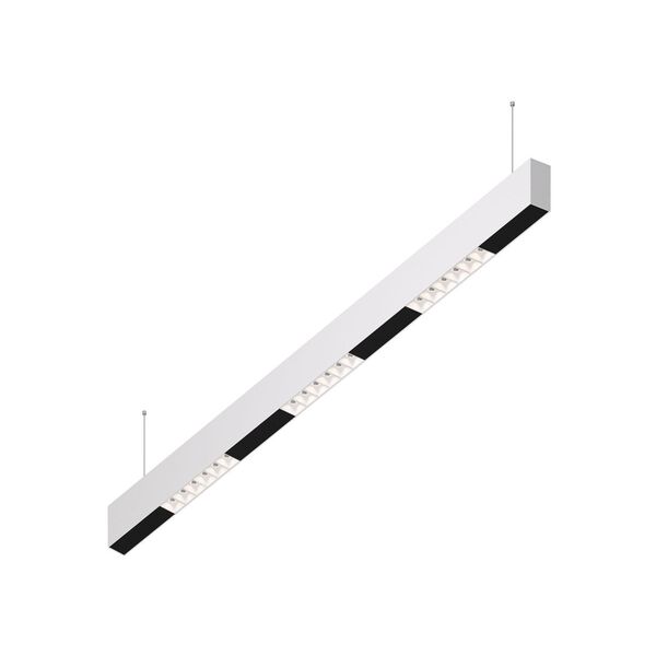Donolux Led св-к подвесной, 18W, 1002х32мм, H71,5мм, 1310Lm, 34°, 3000К, IP20, корпус белый, белые модули, черный декор, блок питания AC/DC 24V в комплекте