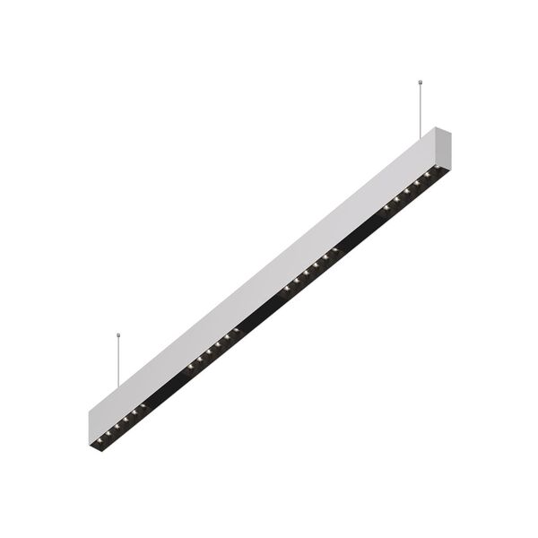 Donolux Led св-к подвесной, 24W, 1002х32мм, H71,5мм, 1950Lm, 34°, 3000К, IP20, корпус белый, черные модули, черный декор, блок питания AC/DC 24V в комплекте