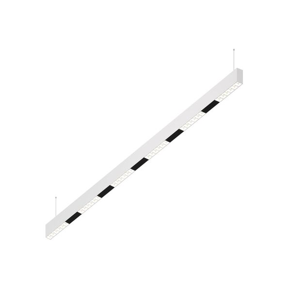 Donolux Led св-к подвесной, 36W, 1502х32мм, H71,5мм, 2775Lm, 48°, 3000К, IP20, корпус белый, белые модули, черный декор, блок питания AC/DC 24V в комплекте