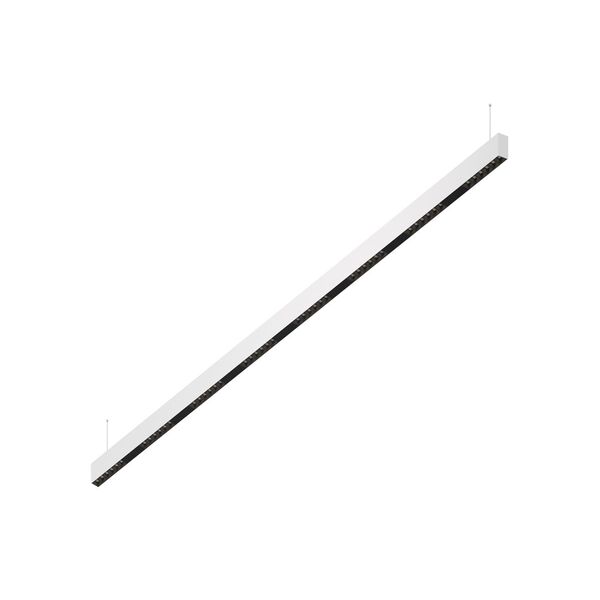 Donolux Led св-к подвесной, 48W, 2002х32мм, H71,5мм, 3705Lm, 48°, 3000К, IP20, корпус белый, черные модули, черный декор, блок питания AC/DC 24V в комплекте