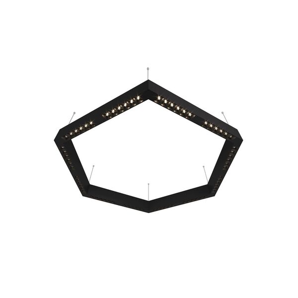 Donolux Led св-к подвесной, 72W, 900х780мм, H71,5мм, 9380Lm, 34°, 3000К, IP20, корпус черный, черные модули, черный декор,  блок питания AC/DC 24V в комплекте