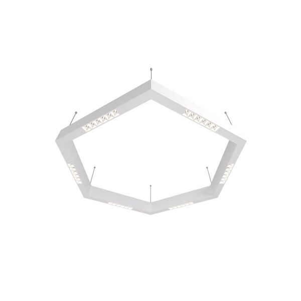 Donolux Led св-к подвесной, 36W, 900х780мм, H71,5мм, 2200Lm, 34°, 3000К, IP20, корпус белый, белые модули, белый декор,  блок питания AC/DC 24V в комплекте