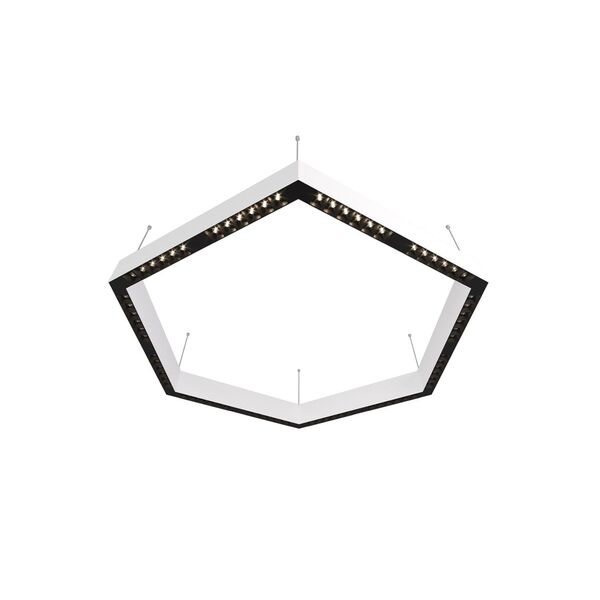 Donolux Led св-к подвесной, 72W, 900х780мм, H71,5мм, 8840Lm, 48°, 3000К, IP20, корпус белый, черные модули, черный декор,  блок питания AC/DC 24V в комплекте