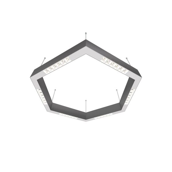 Donolux Led св-к подвесной, 36W, 700х606мм, H71,5мм, 2590Lm, 34°, 3000К, IP20, корпус алюминий, белые модули, белый декор,  блок питания AC/DC 24V в комплекте