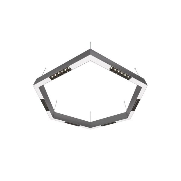 Donolux Led св-к подвесной, 36W, 900х780мм, H71,5мм, 2200Lm, 34°, 3000К, IP20, корпус алюминий, черные модули, белый декор,  блок питания AC/DC 24V в комплекте