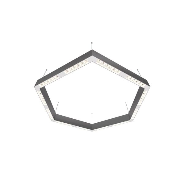 Donolux Led св-к подвесной, 72W, 900х780мм, H71,5мм, 9380Lm, 34°, 3000К, IP20, корпус алюминий, белые модули, белый декор,  блок питания AC/DC 24V в комплекте