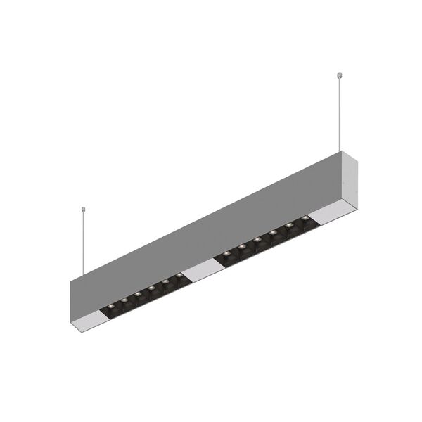 Donolux Led св-к подвесной, 12W, 502х32мм, H71,5мм, 925Lm, 48°, 3000К, IP20, корпус алюминий, черные модули, белый декор, блок питания AC/DC 24V в комплекте