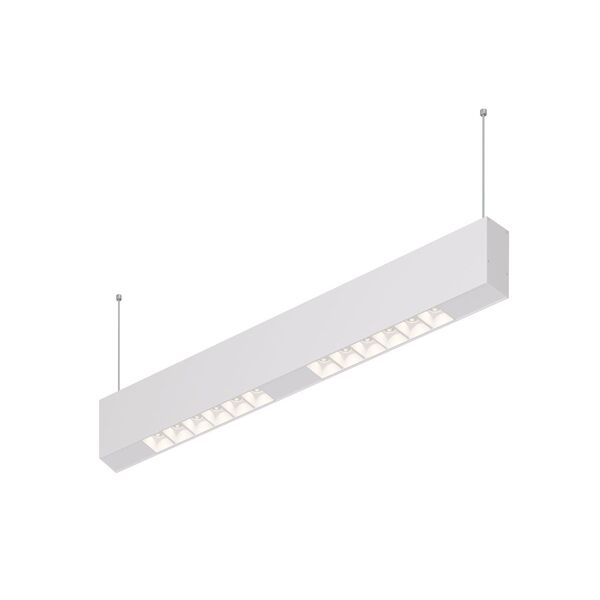 Donolux Led св-к подвесной, 12W, 502х32мм, H71,5мм, 925Lm, 48°, 3000К, IP20, корпус белый, белые модули, белый декор, блок питания AC/DC 24V в комплекте