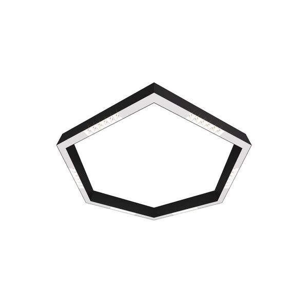 Donolux Led св-к накладной, 36W, 900х780мм, H71,5мм, 2200Lm, 34°, 3000К, IP20, корпус черный, белые модули, белый декор,  блок питания AC/DC 24V в комплекте