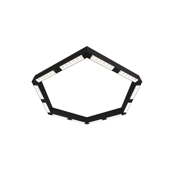 Donolux Led св-к накладной, 72W, 900х780мм, H71,5мм, 8840Lm, 48°, 3000К, IP20, корпус черный, белые модули, черный декор,  блок питания AC/DC 24V в комплекте