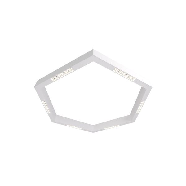 Donolux Led св-к накладной, 36W, 900х780мм, H71,5мм, 2200Lm, 34°, 3000К, IP20, корпус белый, белые модули, белый декор,  блок питания AC/DC 24V в комплекте